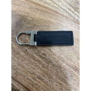 Chrysler Black Leather Keychain